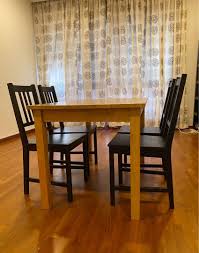 Ashley furniture glambrey 5 piece round dining room set. Ikea Dining Table Set Furniture Tables Chairs On Carousell