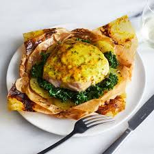 Parchment Packet Baked Tuna Steaks Vegetables With Creamy Dijon Turmeric Sauce Recipe Baked Tuna Steaks Tuna Steaks Healthy Dinner