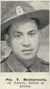 WW1 Roll of Honour, Torere