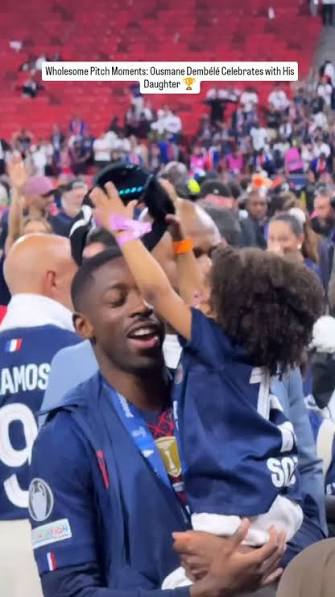 Wholesome moment with Dembélé and his family 🥹