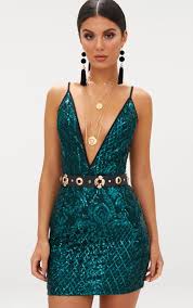 Emerald Green Strappy Sequin Dress Green Bodycon Dress Blue Sequin Dress Long Green Dress