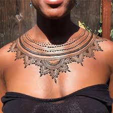 Beautiful Fresh Jagua Art By Mehnditation Henna Henna Chest Piece For Lynergy Inspired By Ritualbydesign Usin Henna Chest Henna Tattoo Kit Jagua Tattoo