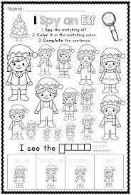 I Spy Christmas Printables Colors And Vocabulary A Differentiated Activity Christmas Kindergarten Christmas Coloring Pages Christmas Activities For Kids