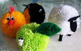 Garnhandwerk Pompon Tiere Garnhandwerk Pompon Tiere Bommel Machen Garn Handwerk Pompons Basteln