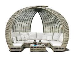 Sparta Patio Daybed With Sunbrella Cushions Sunbrella Cushions Rattan Outdoor Furniture Patio Sofa