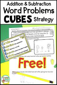 Free Worksheet Addition And Subtraction Word Problems Strategy Caffeine Queen Teacher Word Problem Strategies Subtraction Word Problems Solving Word Problems Strategies