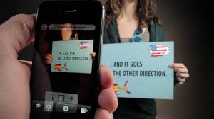 Google translate can translate using the camera to capture text live as well as voice dictation. Introducing Word Lens Youtube