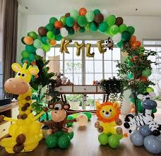 You can make a giant arch that will wow the children (and adults) who attend your child's party. Birthday Jungle Theme Jungle Theme Birthday Jungle Theme Birthday Party Baby Boy 1st Birthday Party