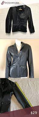 Mossimo Leather Jacket Blazer Coat Black C1 Blazer Coat Leather Jacket Blazer Jacket