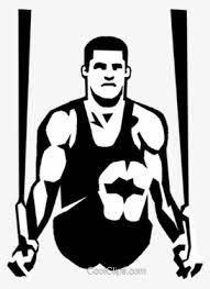 There are two men and one dansing with ball young gymnast woman. On The Royalty Free Vector Clip Art Mens Gymnastics Drawings On Rings Transparent Png 348x480 Free Download On Nicepng