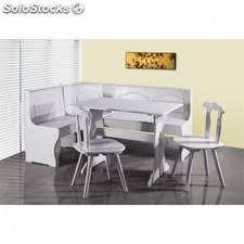 Las últimas tendencias en muebles y accesorios de decoración online. Banco Esquinero Cocina Rusitico Mesa 2 Sillas Blanco