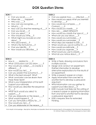 Dok Question Stems Ohio Department Of Education