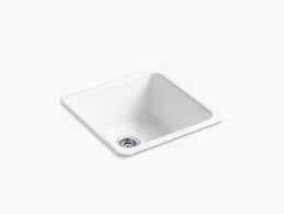 Double bowl kitchen sink in white the iron/tones sink offers a simple design the iron/tones sink offers a simple design that is equally at home in modern or traditional kitchens. Iron Tones Square Top Mount Or Undermount Kitchen Sink K 6587 Kohler Kohler