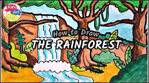 How To Draw The Rainforest Drawing For Kids Educational Art Videos For Kids Youtube