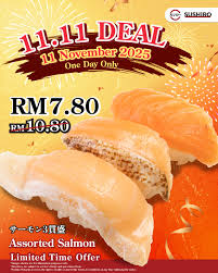 Limited Time Offer: Sushi Siro Malaysia RM10.80 Deal on 11.11