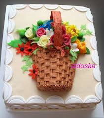 Flower Basket Cakesdecor Fondant Flower Cake Gum Paste Flowers Cake Flower Basket Cake