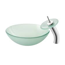 cascade 16 glass vessel sink with