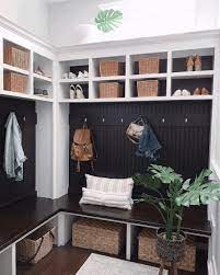 Mudroom mudrooms are a drop off zone especially for a family creating a mudroom in your design is one of the best organizational tips of all time mudroom mudroom drop zone mudroom mudroom. Lemonleafhomeinteriors Mudroom Style Black Wainscoting California Window Fashions