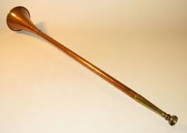 Nice 19th Century Copper And Brass Hunting Bugle Horn Copper And Brass Junk Chic Cottage Horns