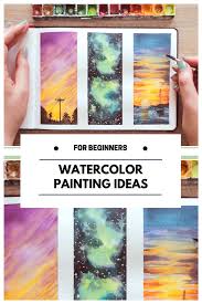 Today i started with a blank page, but instead of directly painting i lightly sketched out the design i had in mind with a light 6h drawing pencil. In This Video I Will Show You 3 Easy Watercolor Painting Ideas For Beginners Step By Step That Watercolor Paintings Easy Beginner Painting Watercolor Paintings