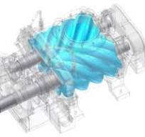 IHI Air Ends For Oil Free Water Injected Screw Compressor