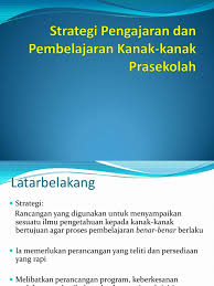 Pembelajaran tematik merupakan pembelajaran terpadu yang menekankan keterlibatan siswa dalam pembelajaran. Strategi Pengajaran Dan Pembelajaran Kanak Kanak Prasekolah