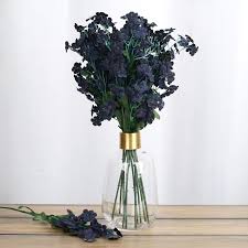 A vase full of flowers is a fantastic subject if you're new to painting. Navy Blue Silk Baby Breath Stems Fake Flowers Diy Wedding Centerpieces