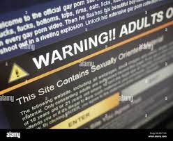 online porn warning page Stock Photo - Alamy