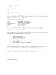 Contoh surat lamaran kerja di perusahaan umum i. Contoh Surat Lamaran Pekerjaan Di Perusahaan Tambang Batubara Aneka Contoh