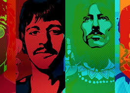 The Beatles psychedelic Greeting Card by J C