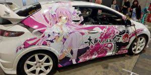 puella magi madoka magika itasha cosplay girl cute cars car wrap design jdm girls