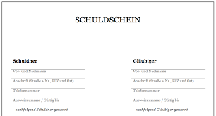 Schuldschein is sometimes translated as 'certificate of indebtedness'. Vordruck Schuldschein Pdf Download Convictorius