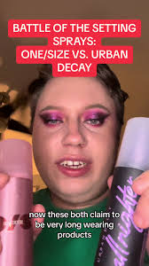 I pitted the @ONE SIZE BEAUTY setting spray against the Urban Decay All  Nighter to see which one would make my makeup last longer. I sweated a  *lot* this night and I did not touch up with powder or ...