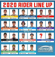 Road racing world championship season. 2020 Rider Line Up Motogp