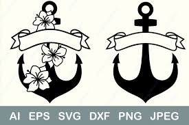 Using the rectangle tool (m), draw a long vertical shape with no stroke color and the fill color you see in the image below. Anchor Monogram Svg Split Anchor Svg Ribbon Banner Dxf 1149340 Cut Files Design Bundles