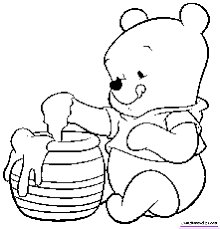 Winnie pooh with easter basket. Baby Pooh Coloring Pages Disney Winnie The Pooh Tigger Eeyore Ausmalbilder Ausmalbilder Disney Ausmalbild