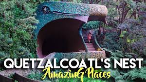 El nido de quetzalcóatl fue construido con base en la arquitectura orgánica. Fascinating Snake House In Mexico City Quetzalcoatl S Nest Youtube