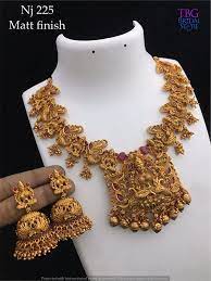 Matte Finish Choker Set Indian Bridal Jewelry Sets Bridal Jewelry Sets Brides Winter Bridal Jewelry