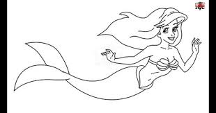 How To Draw The Little Mermaid Step By Step Easy For Beginners Kids Simple Drawing Tutorial How To Dra Mermaid Drawings Little Mermaid Drawings Easy Drawings