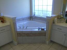 Partial View Of Main Bathroom With Corner Jetted Tub Split Vanities And Separate Shower Corner Jetted Tub Bathroom Layout Corner Tub