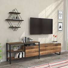 Lcd ve plazma televizyonlar hayatımıza girdikten sonra, artık tv montaj i̇şlemi. Thm Milano Tv Unitesi Ceviz Evidea