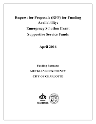 Request For Proposals Rfp For Funding Availability