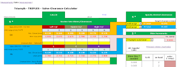 Triumph Universal Valve Shim Calculator Tool