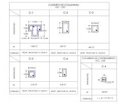 Table Detail Of Column Autocad File Column Autocad Detail