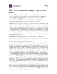 Tuyển chọn các bài thuốc hay có thể bạn quan tâm ! Pdf The Ambivalent Function Of Yap In Apoptosis And Cancer