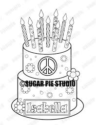 From barbie to batman and from dinosaurs to dr. Peace Birthday Cake Coloring Page Activity Birthday Party Etsy