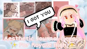 Below are 34 working coupons for royale high decal id codes from reliable websites that we have updated for users to get maximum savings.the journal is a feature added on june 17, 2020, to replace the profile feature. 40 Aesthetic Journal Decals For Roblox Royale High Giveaway Winner Youtube