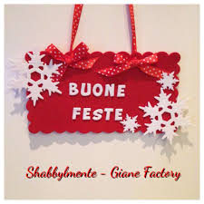 Targhetta Buone Feste In Feltro Con Decori In Fommy Bianco Glitterato Buon Natale Natale Idee Di Natale