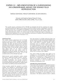 Maybe you would like to learn more about one of these? Aes E Library Espro 2 0 Implementation Of A Surrounding 350 Loudspeaker Array For 3d Sound Field Reproduction