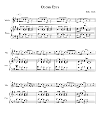 Ocean Eyes Violin Sheet Music For Piano Violin Solo Musescore Com Find images of ocean waves. ocean eyes violin sheet music for piano